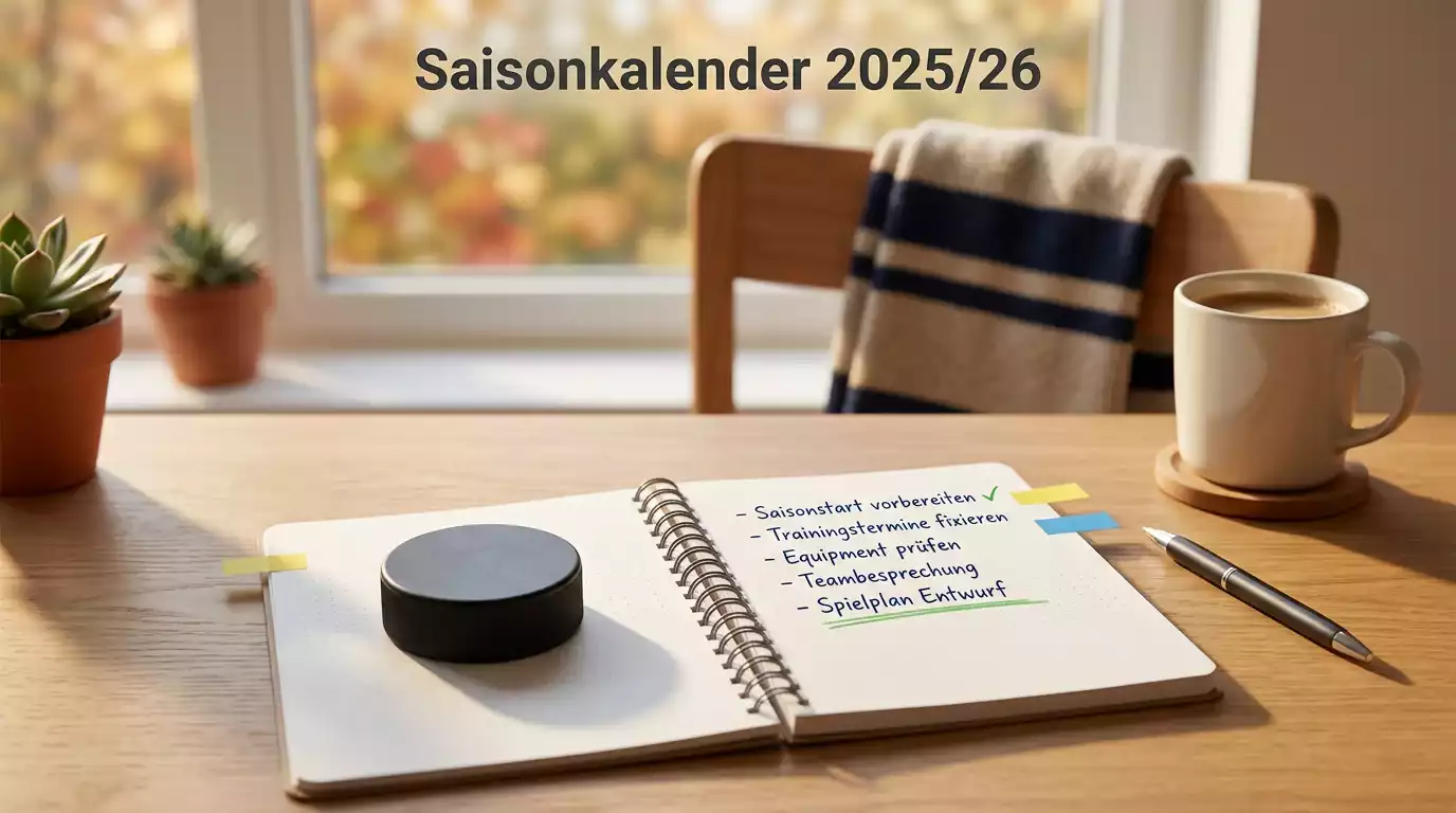 Eishockey Saisonkalender 2025/26 mit allen Ligen und Terminen von September bis Mai