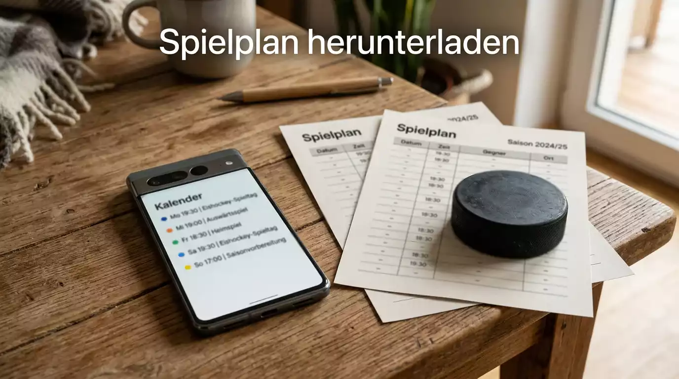 Eishockey Spielplan als PDF und ICS-Kalender herunterladen